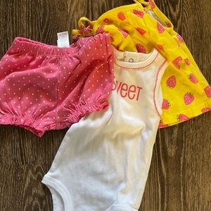 Cute 3 piece Infant Girl Summer Oufit